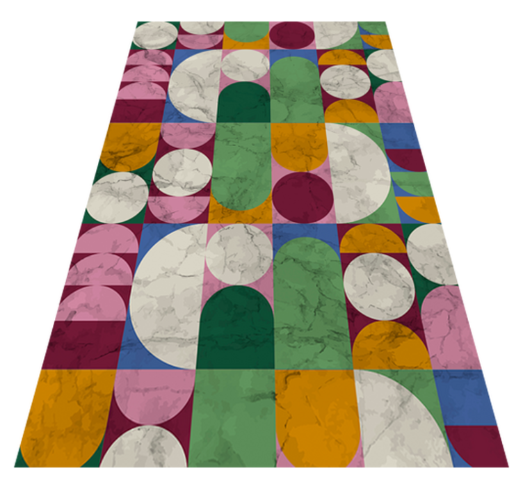 Alfombra vinilo baño formas geométricas texturizadas - TenVinilo