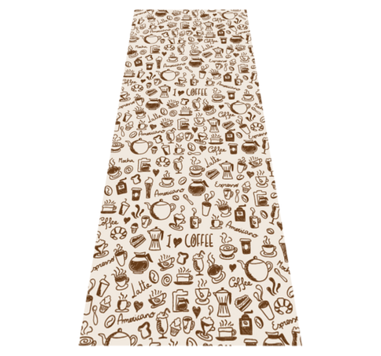 Alfombra vinílica cocina vinilo para puertas café - TenVinilo