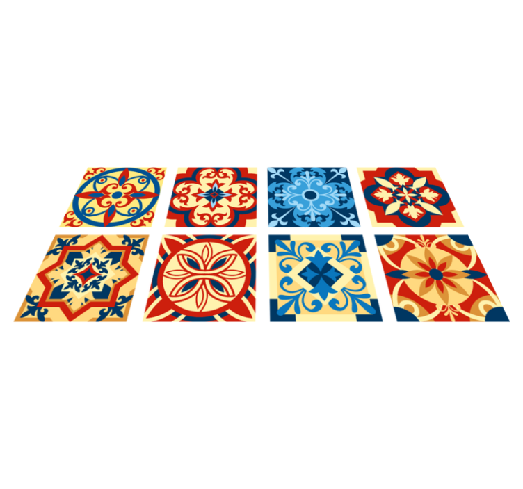 Alfombra vinílica cocina eraldo azulejos  tiles - TenVinilo