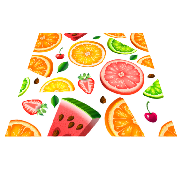 Alfombra vinílica cocina vinilo frutas decorativo - TenVinilo