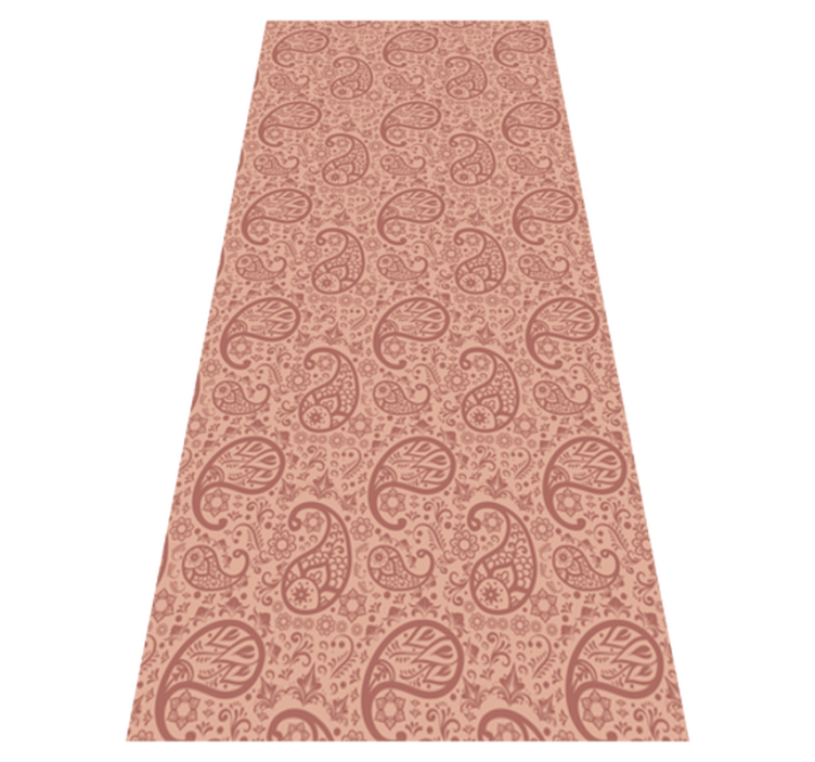 Alfombra vinílica cocina patrón paisley fridge - TenVinilo