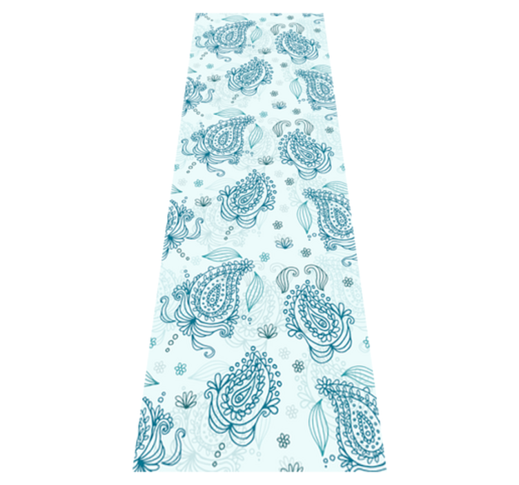 Alfombra vinílica cocina paisley floral - TenVinilo