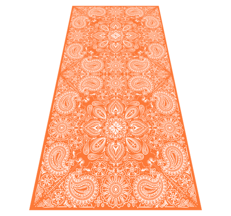 Alfombra vinílica cocina azulejo paisley fridge - TenVinilo