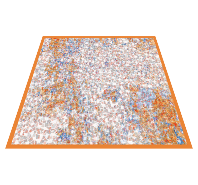 Alfombra vinílica cocina textura mosaico gris porcelana - TenVinilo