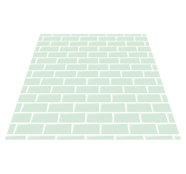 Alfombra vinílica cocina adhesivo de ladrillos verdes - TenVinilo