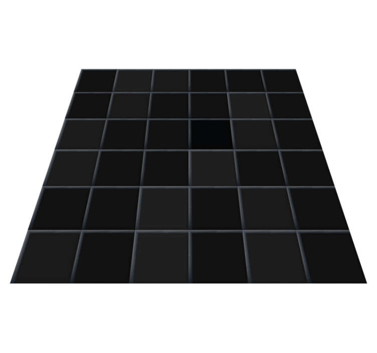 Alfombra vinílica cocina azulejos pequeños negros - TenVinilo