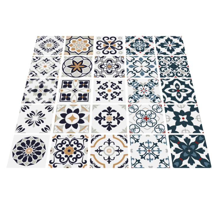 Alfombra vinílica cocina adhesivos de azulejos vintage - TenVinilo