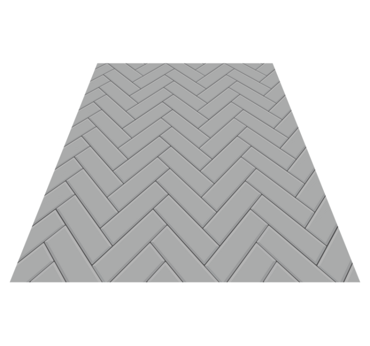 Alfombra vinílica cocina baldosas en espiga gris - TenVinilo