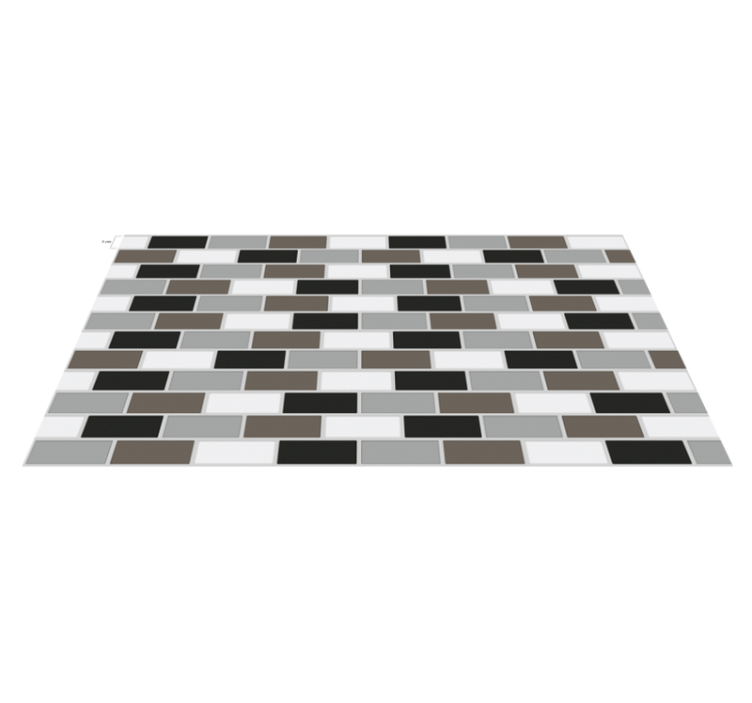 Alfombra vinílica cocina borde de loseta gris - TenVinilo
