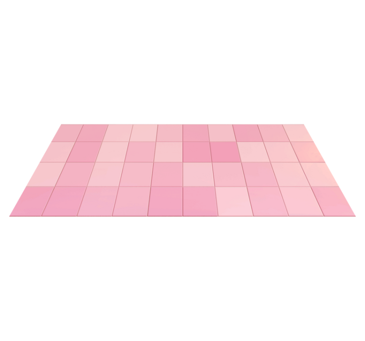 Alfombra vinílica cocina azulejos cuadrados rosas - TenVinilo