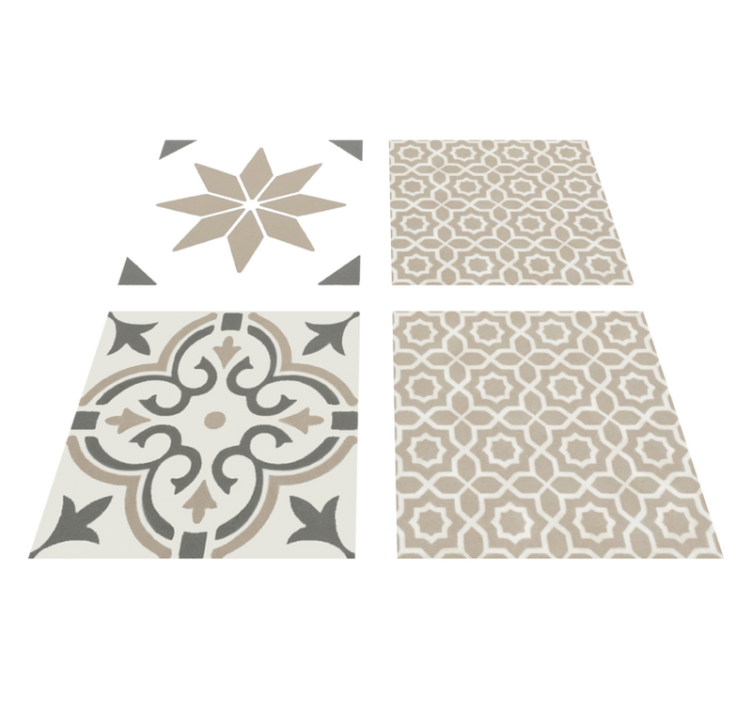 Alfombra vinílica cocina mosaico marroquí arenoso - TenVinilo
