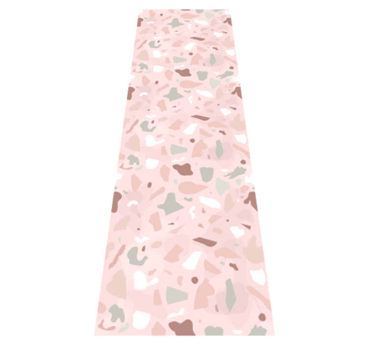 Alfombra vinílica cocina en tonos rosa terrazzo - TenVinilo