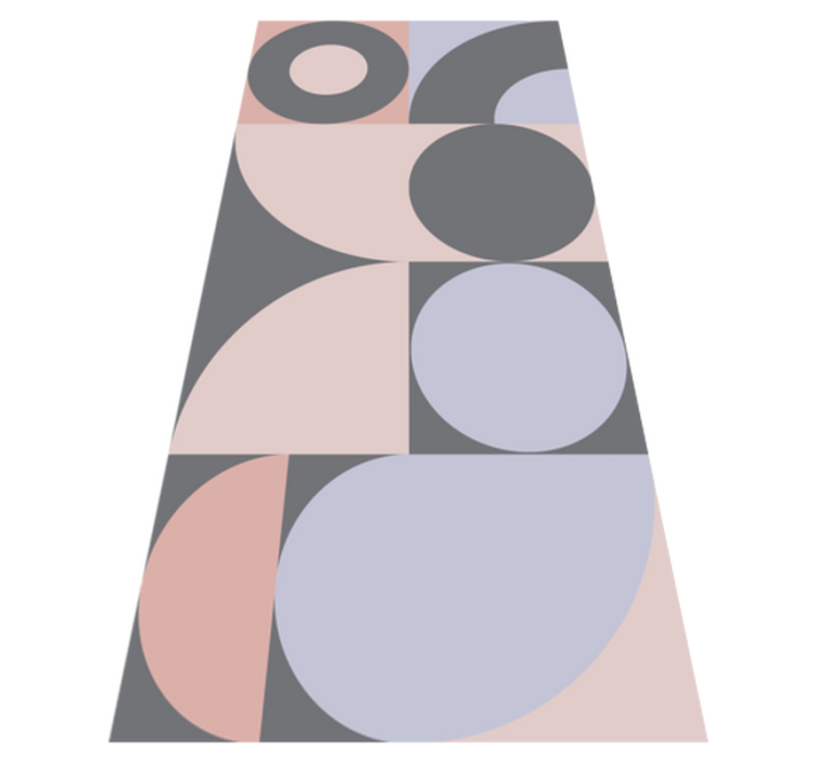 Alfombra vinílica cocina patrón de círculos geométricos - TenVinilo