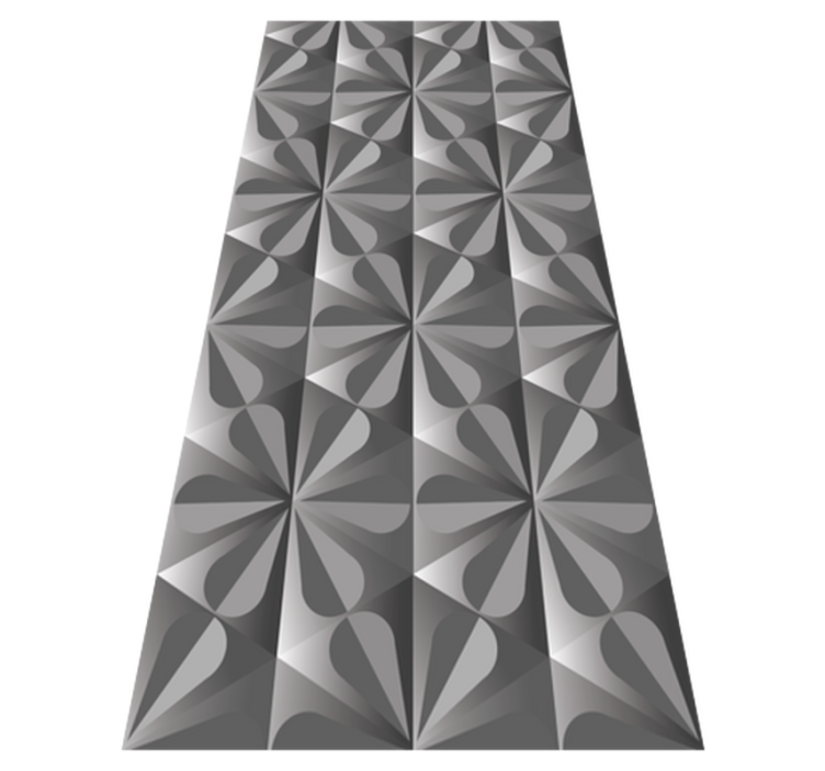 Alfombra vinílica cocina patrón floral geométrico vintage - TenVinilo