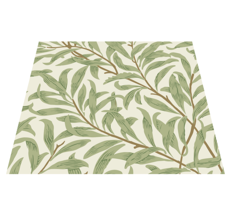Alfombra vinílica cocina plantas verdes botánicas - TenVinilo