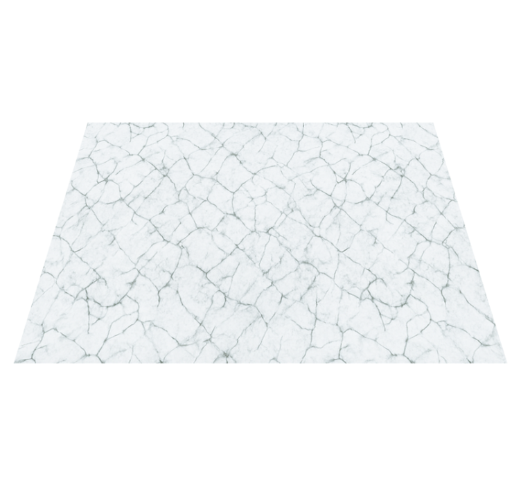 Alfombra vinílica dormitorio mármol blanco agrietado - TenVinilo