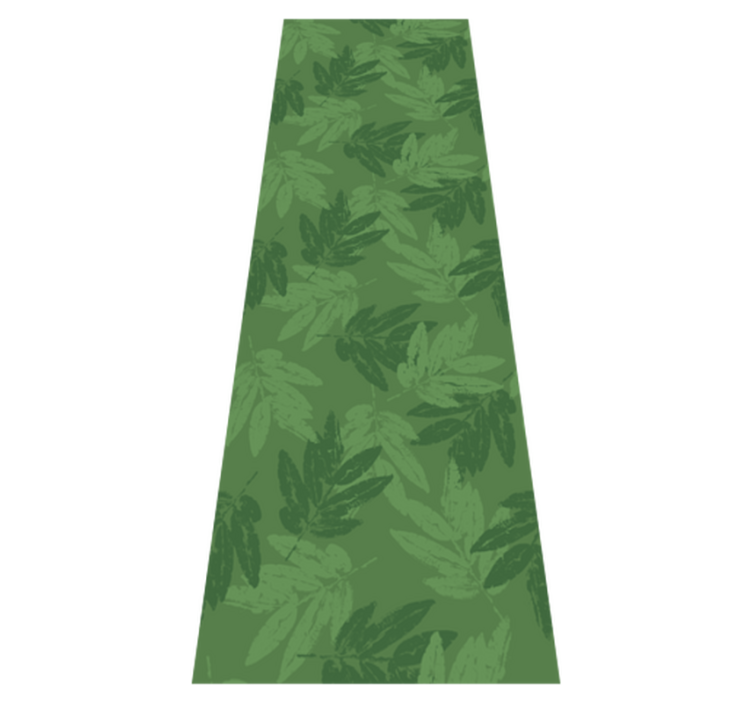 Alfombra vinílica oficina patrón simple hojas verdes - TenVinilo