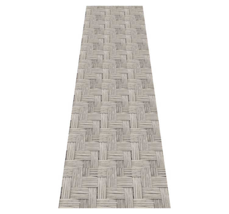 Alfombra vinílica oficina efecto mimbre gris artesanal - TenVinilo