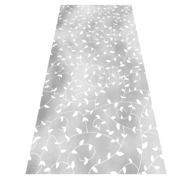 Alfombra vinílica oficina ramas blancas y plateadas - TenVinilo