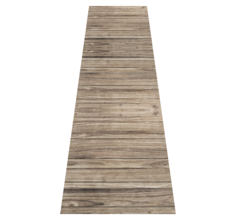 Alfombra vinílica oficina tablones de madera gris rústica - TenVinilo