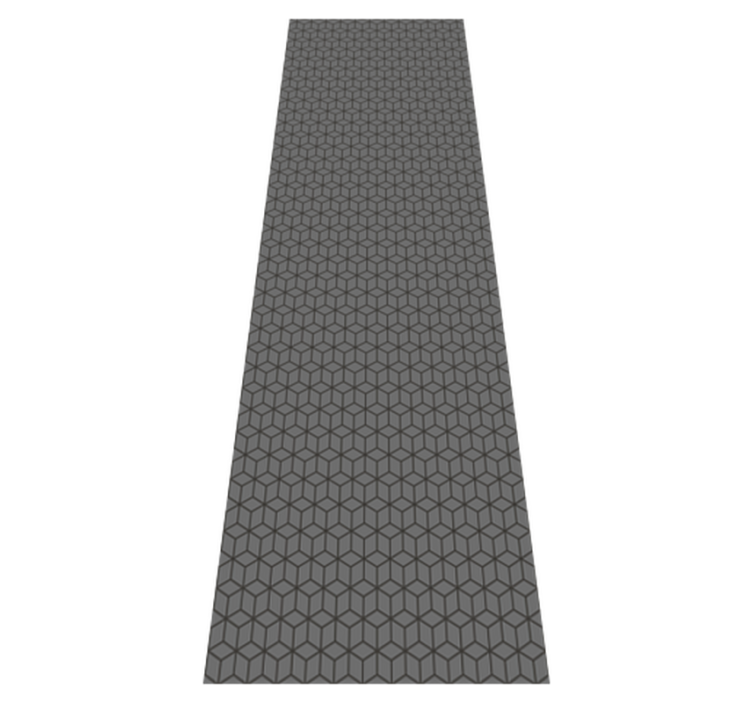 Alfombra vinílica oficina cubos grises 3d - TenVinilo