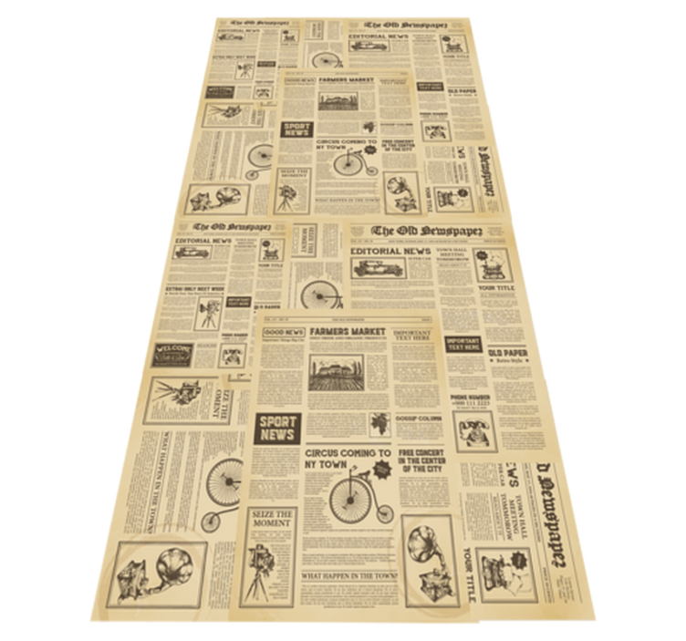 Alfombra vinílica oficina periódico americano vintage - TenVinilo