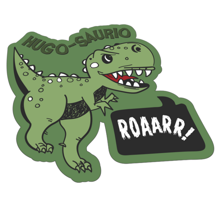 Alfombra vinílica infantil dinosaurio con nombre - TenVinilo