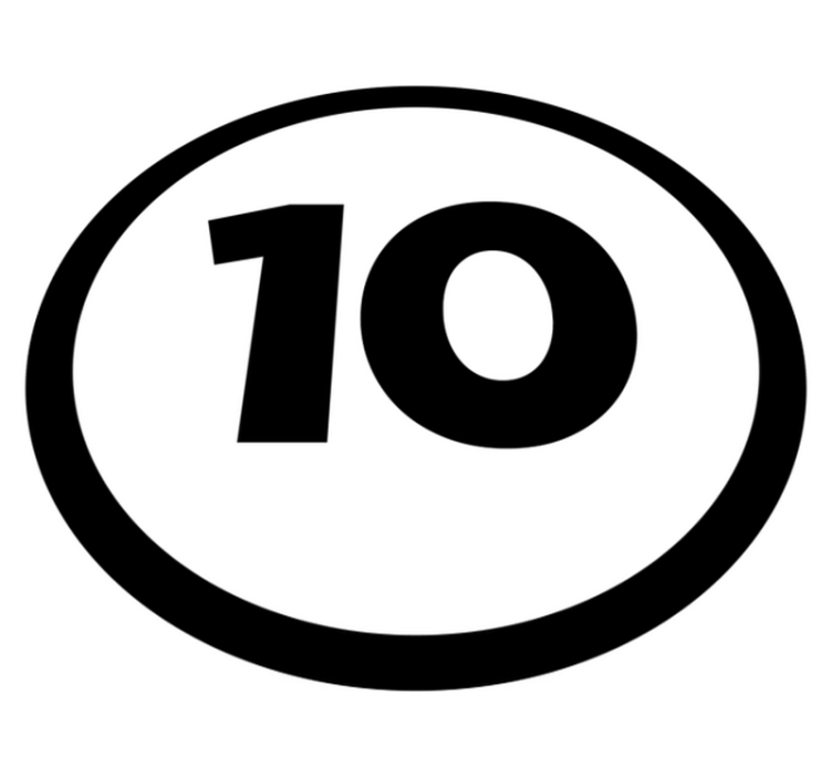 Alfombra vinílica redonda número personalizado - TenVinilo