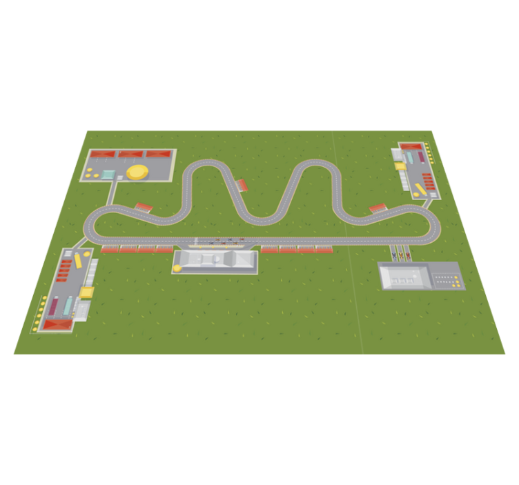 Alfombra carretera infantil circuito carreras - TenVinilo