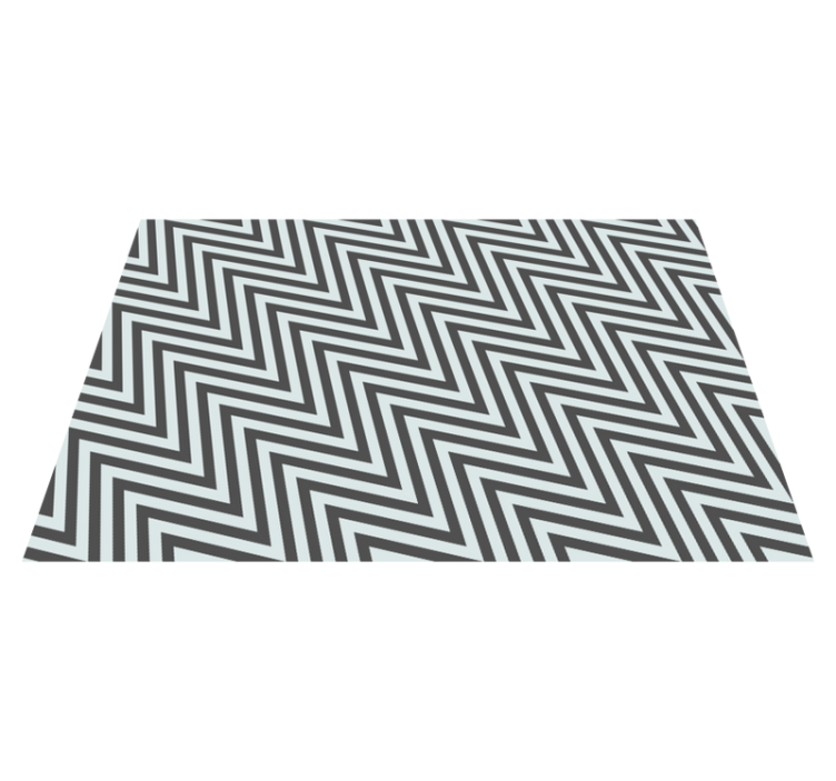 Alfombra vinílica dormitorio gris zig zag nórdico - TenVinilo