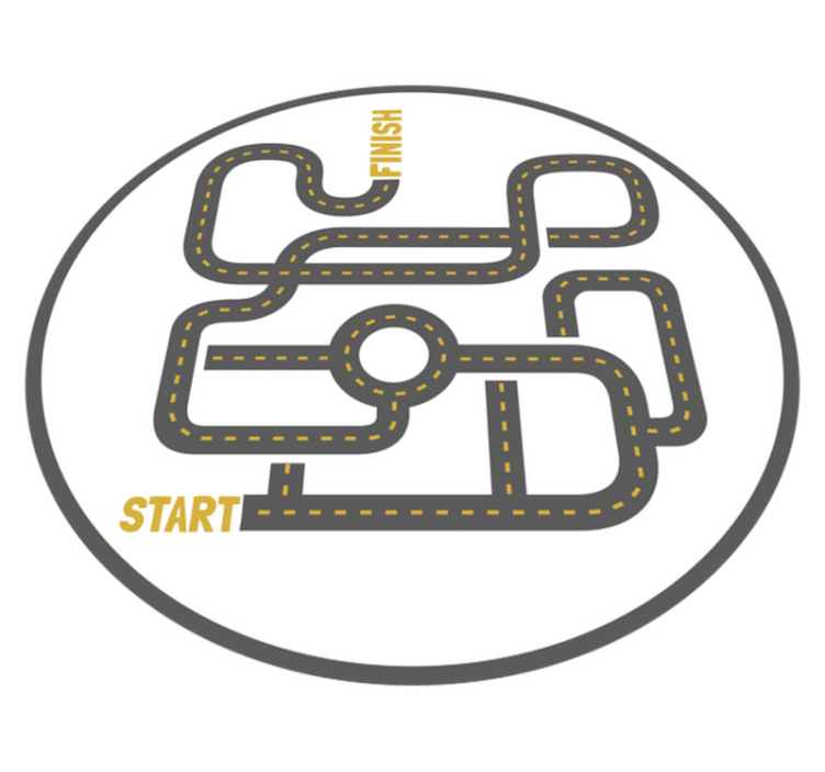 Alfombra vinílica infantil ciudad redonda - TenVinilo