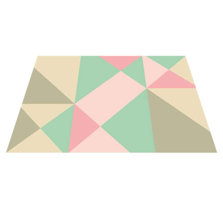 Alfombra vinilo salón geométrica colores pasteles - TenVinilo