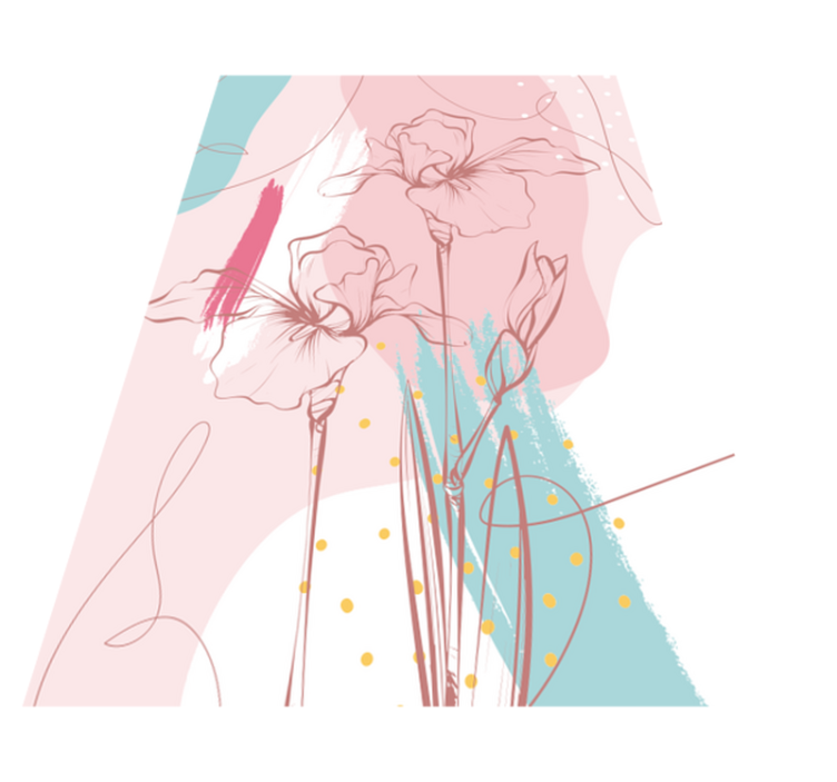 Alfombra vinílica moderna de flores - TenVinilo