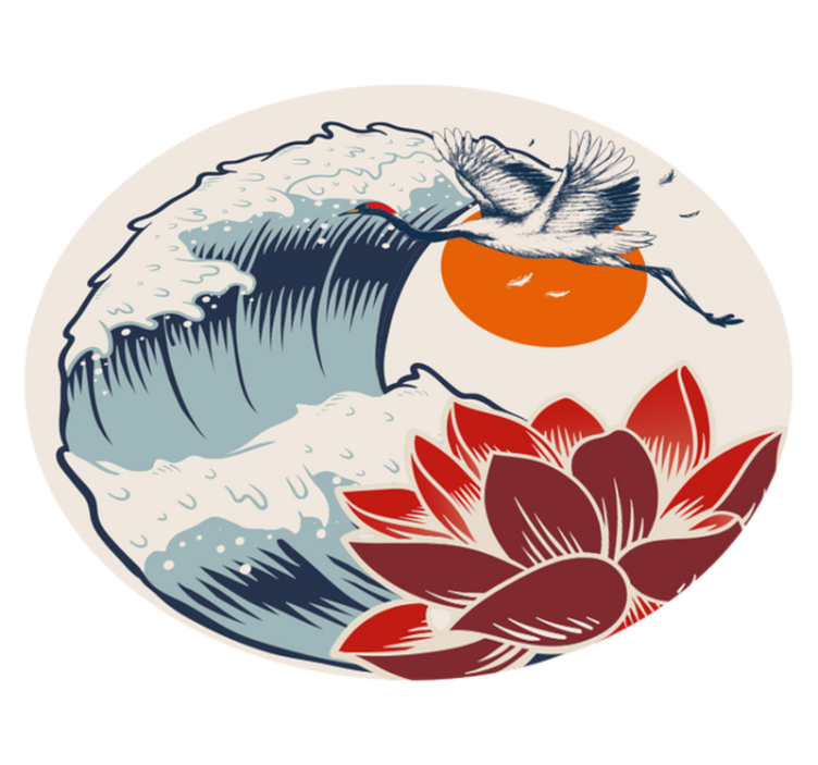 Alfombra vinílica moderna de ola del mar - TenVinilo