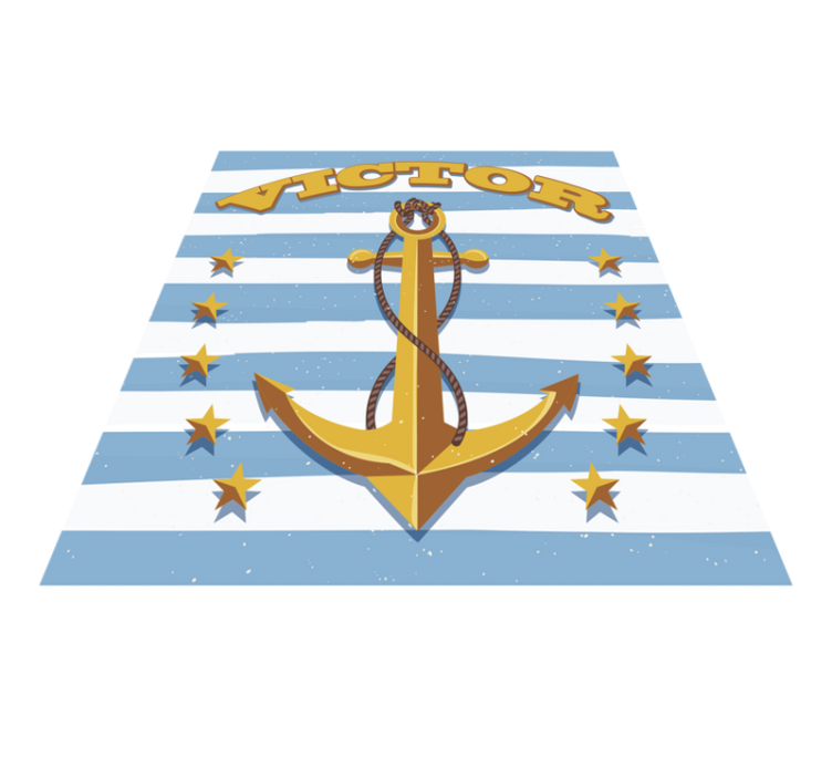 Alfombra de vinilo estilo marino personalizable - TenVinilo