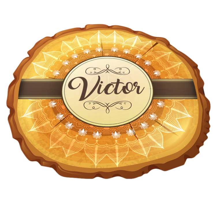 Alfombra de vinilo emblema festivo personalizado - TenVinilo