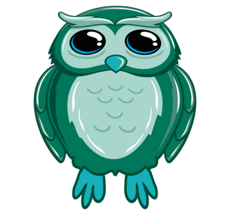 Alfombra vinilo infantil búho dibujos animados - TenVinilo