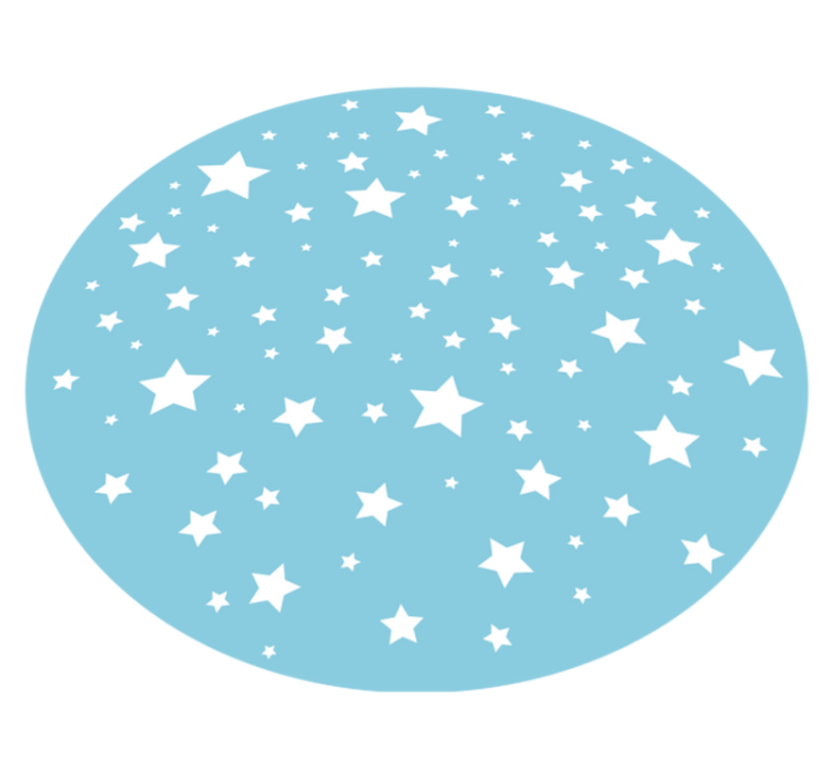 Alfombra pvc infantil redonda estrellas azules - TenVinilo