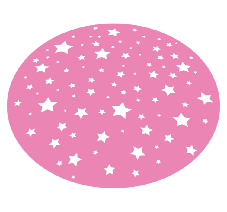 Alfombra vinílica estrellas círculo rosa estelar - TenVinilo