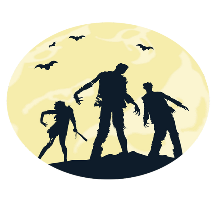 Alfombra vinílica halloween siluetas de halloween - TenVinilo