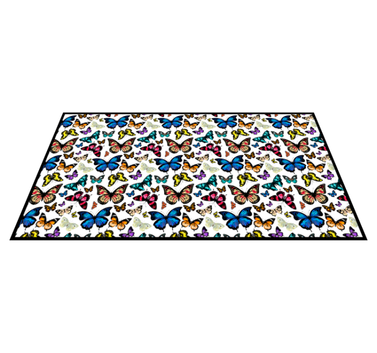 Alfombra vinílica animales colección de mariposas - TenVinilo