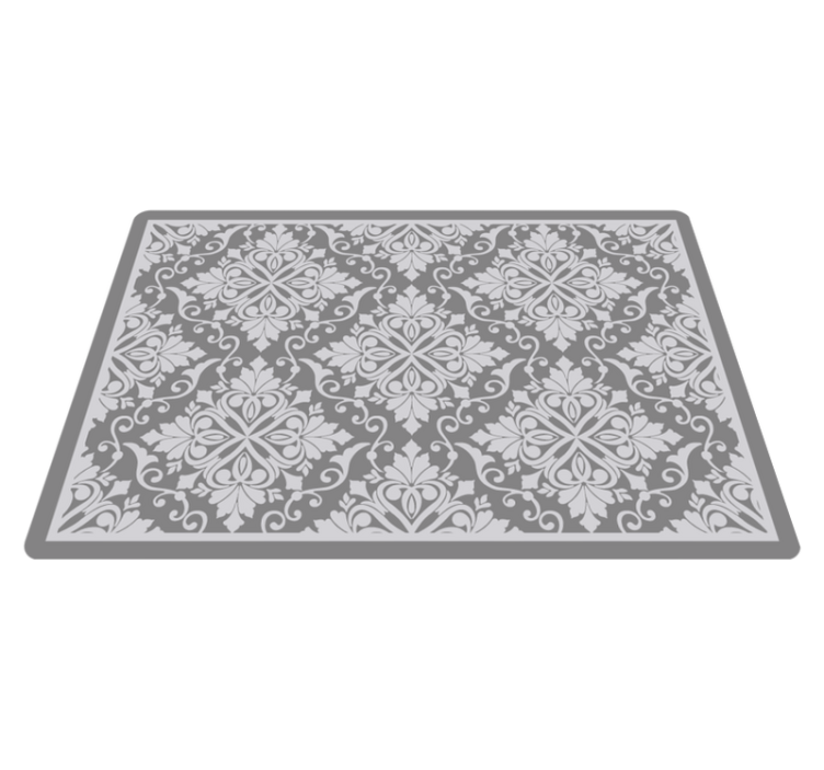 Alfombra vinílica minimalista follaje monocromático elegante - TenVinilo