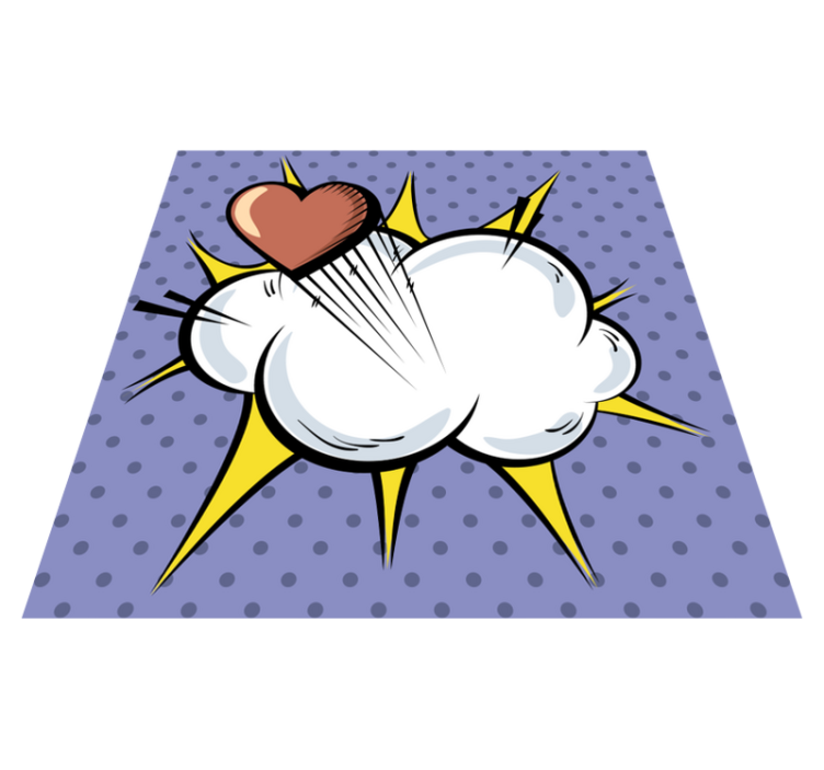 Alfombra vinílica juegos explosivo del arte pop - TenVinilo