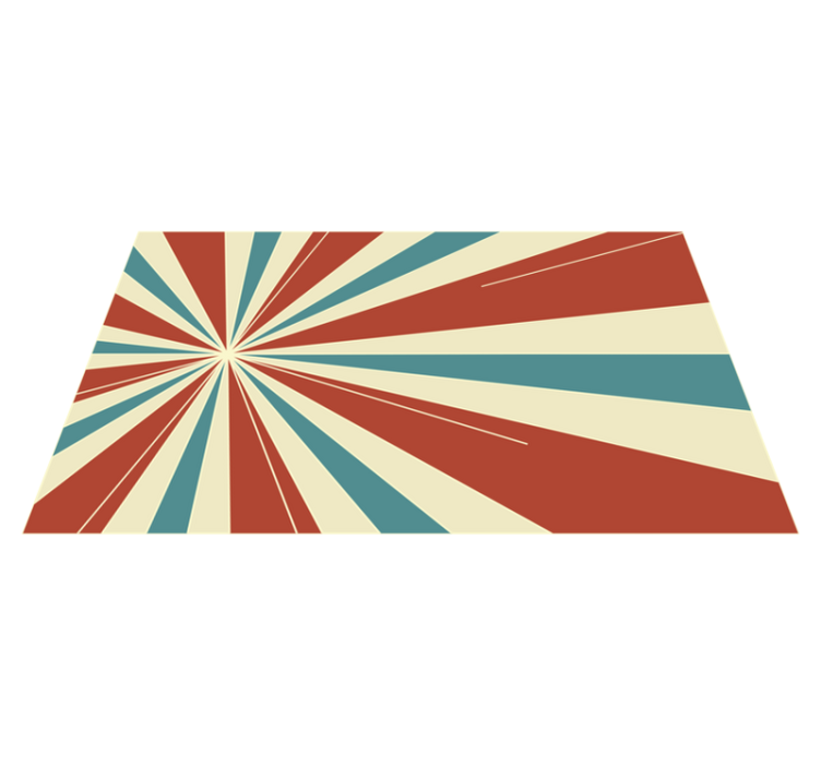 Alfombra vinílica geométrica resplandor solar radiante - TenVinilo