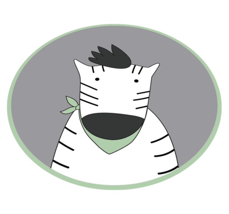 Alfombra vinílica infantil cebra alegre - TenVinilo