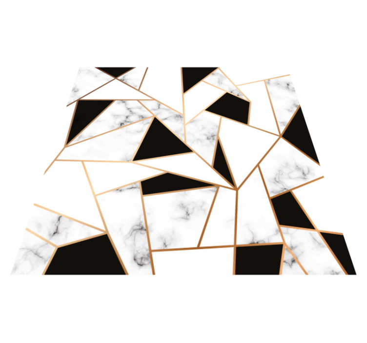 Alfombra vinílica efecto mármol diseño geométrico - TenVinilo