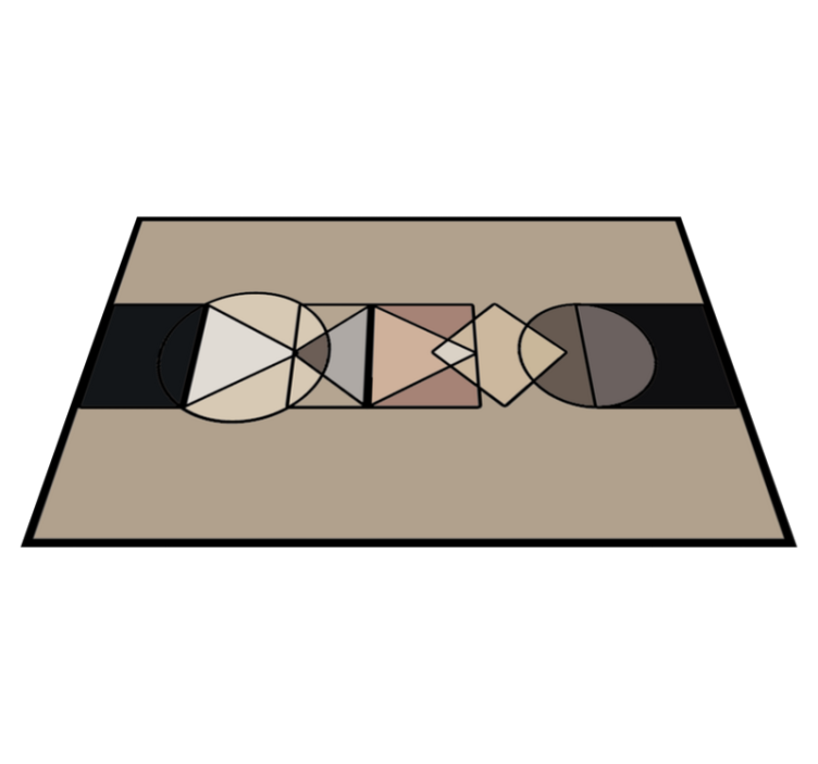 Alfombra vinílica geométrica geometrías abstractas - TenVinilo