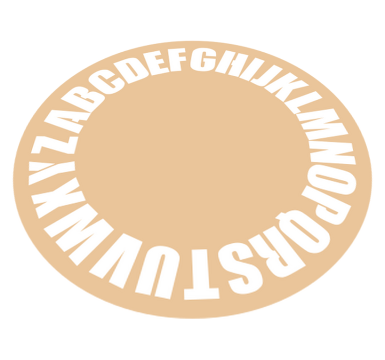 Alfombra vinílica abecedario diseño circular del alfabeto - TenVinilo