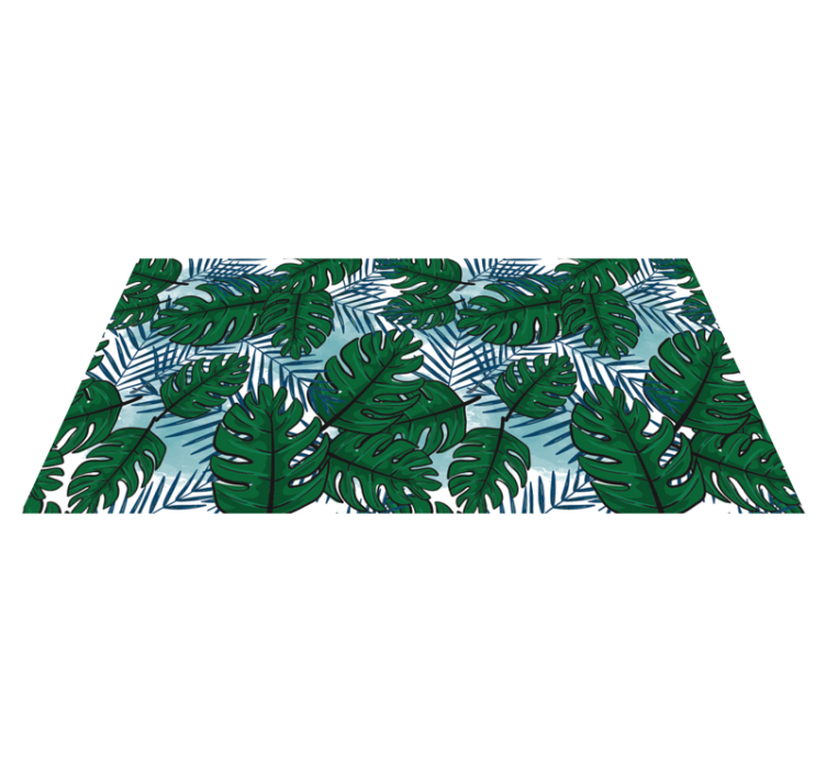 Alfombra vinilo baño monstera tropical - TenVinilo