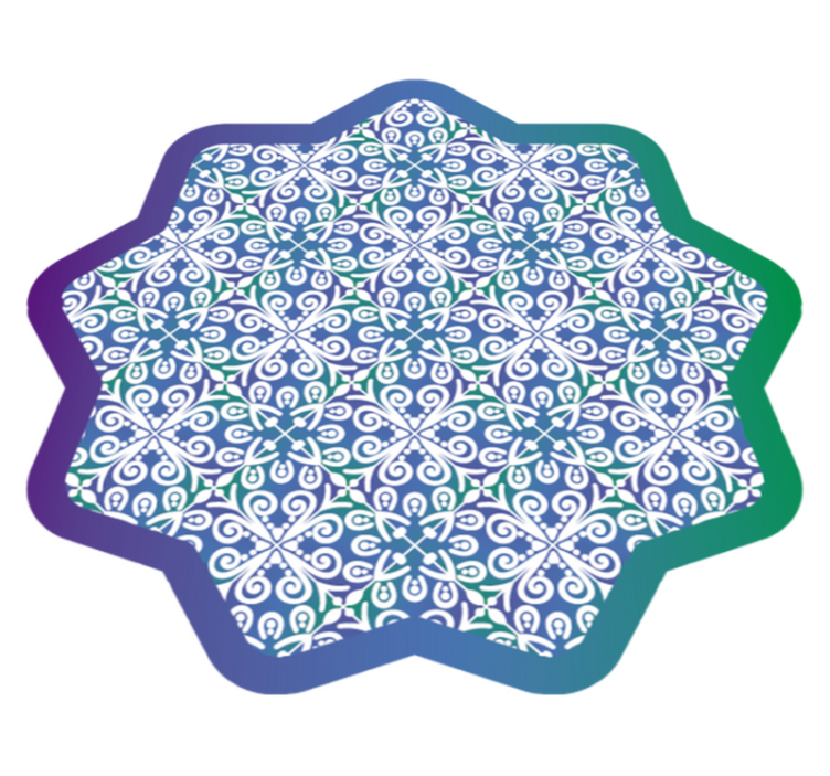 Alfombra hidráulica intrincado diseño de azulejos - TenVinilo